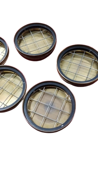 SIEVES SET - 20CM DIA  X 25MM HEIGHT - FOR GEOTEXTILE FABRIC SIEVING TEST - SET OF 07 NOS. WITH LID, PAN -