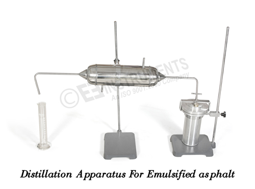 APPARATUS FOR DISTILLATION OF EMULSIFIED ASPHALT-(WITH RING BURNER)-(ASTM D244, ASTM D6997)-WITH ACCESSORIES 