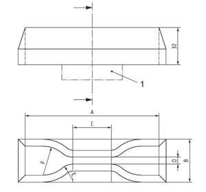IS 3400-TYPE 3-SPECIMEN CUTTING DIE