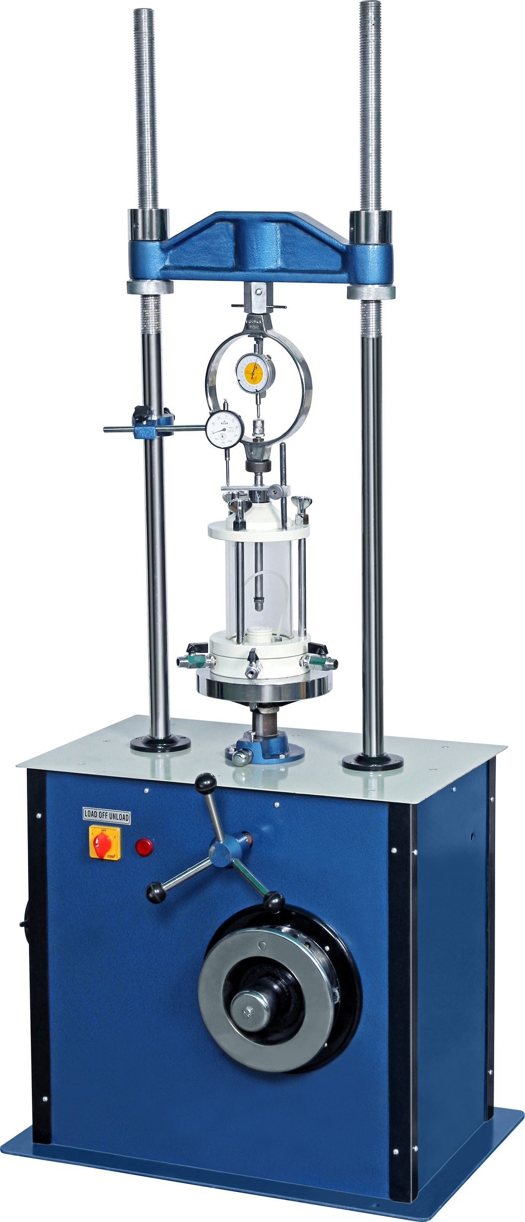 TRIAXIAL SHEAR TEST APPARATUS - FOR 38MM DIA SPECIMEN - WITH ACCESSORIES FOR UU TEST