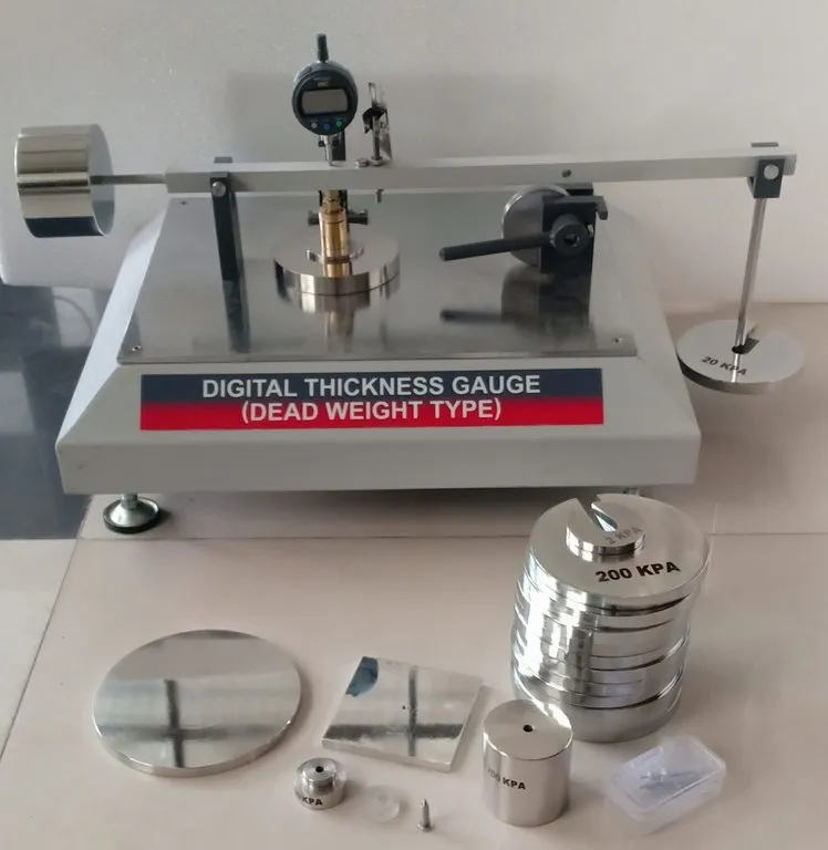 DIGITAL DEAD WEIGHT TYPE THICKNESS GAUGE - 2/20/200 KPA - 0.001 X 12MM