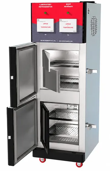 DUAL CHAMBER-COMBINED REFRIGERATOR CUM DEEP FREEZER-GMP-HMI, PLC & 21 CFR SOFTWARE-60 X 45 X 45 CM-121 LITERS CAPACITY