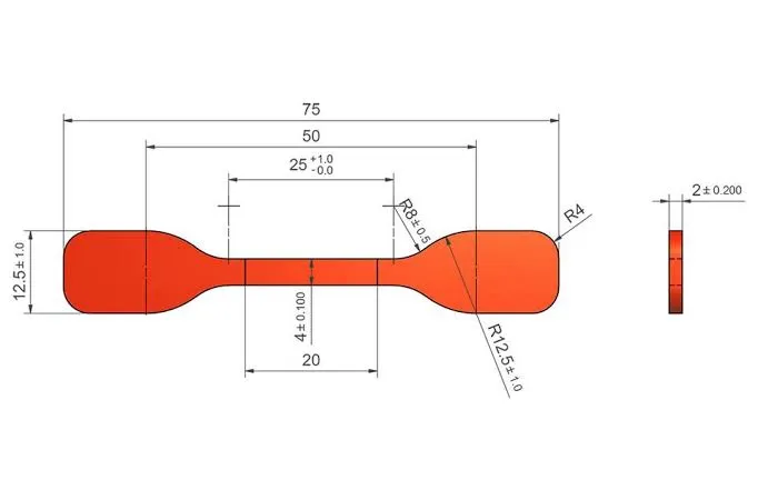 ISO 37-TYPE 2-SPECIMEN CUTTING DIE