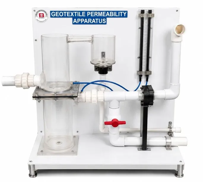 PERMEABILITY APPRATUS FOR GEOTEXTILE-MANUAL OBSERVATION--CONSTANT HEAD TEST-NO LOAD CONDITION-WITHOUT TANKS AND CIRCULATION SYSTEM