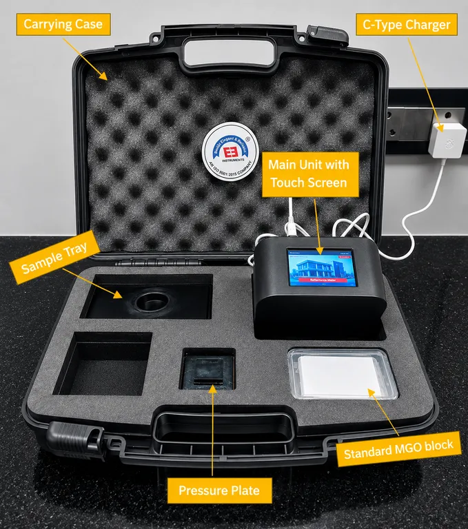PORTABLE TOUCH SCREEN HMI BASED - PREMIUM REFLECTANCE METER / WHITENESS METER